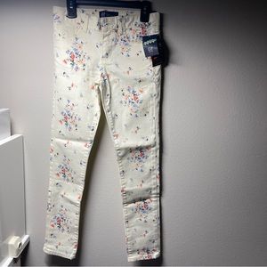 NWT GAP Denim Size 10 Regular Kids Superdenim Jeans in Floral with Fantastiflex